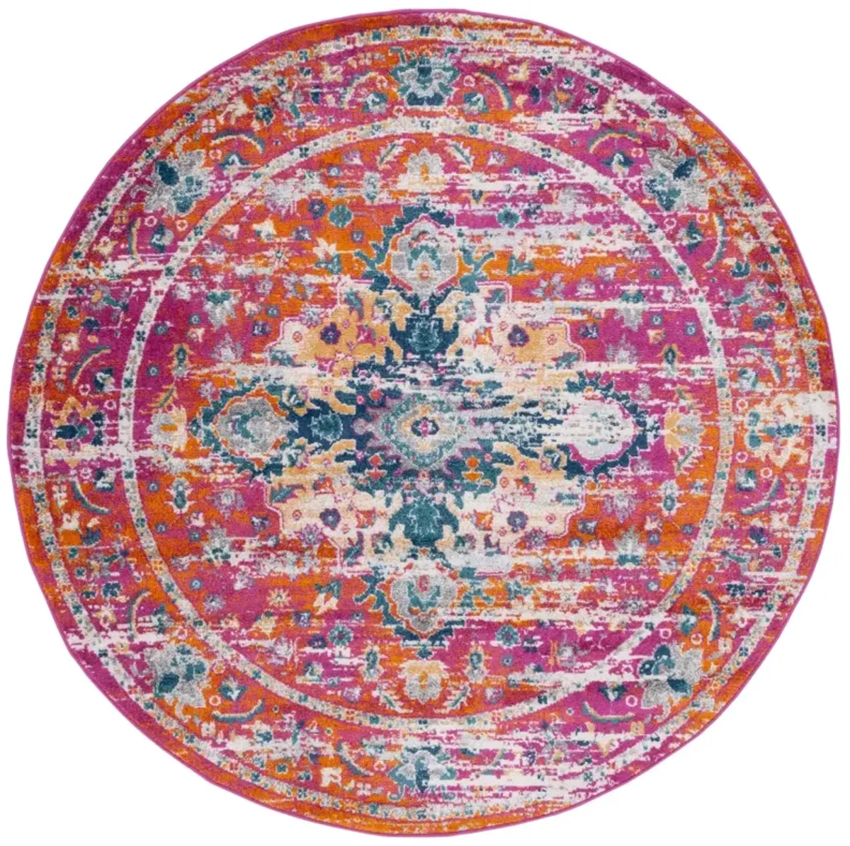 MADISON 154 FUCHSIA  3' x 3' Round Round Rug