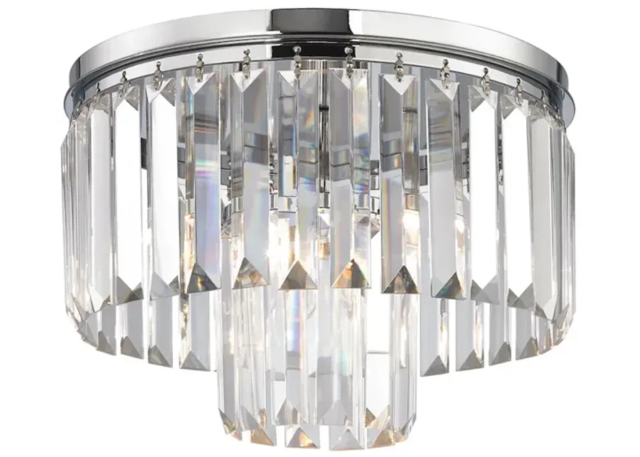 Palacial 12" Wide 1-Light Flush Mount - Polished Chrome