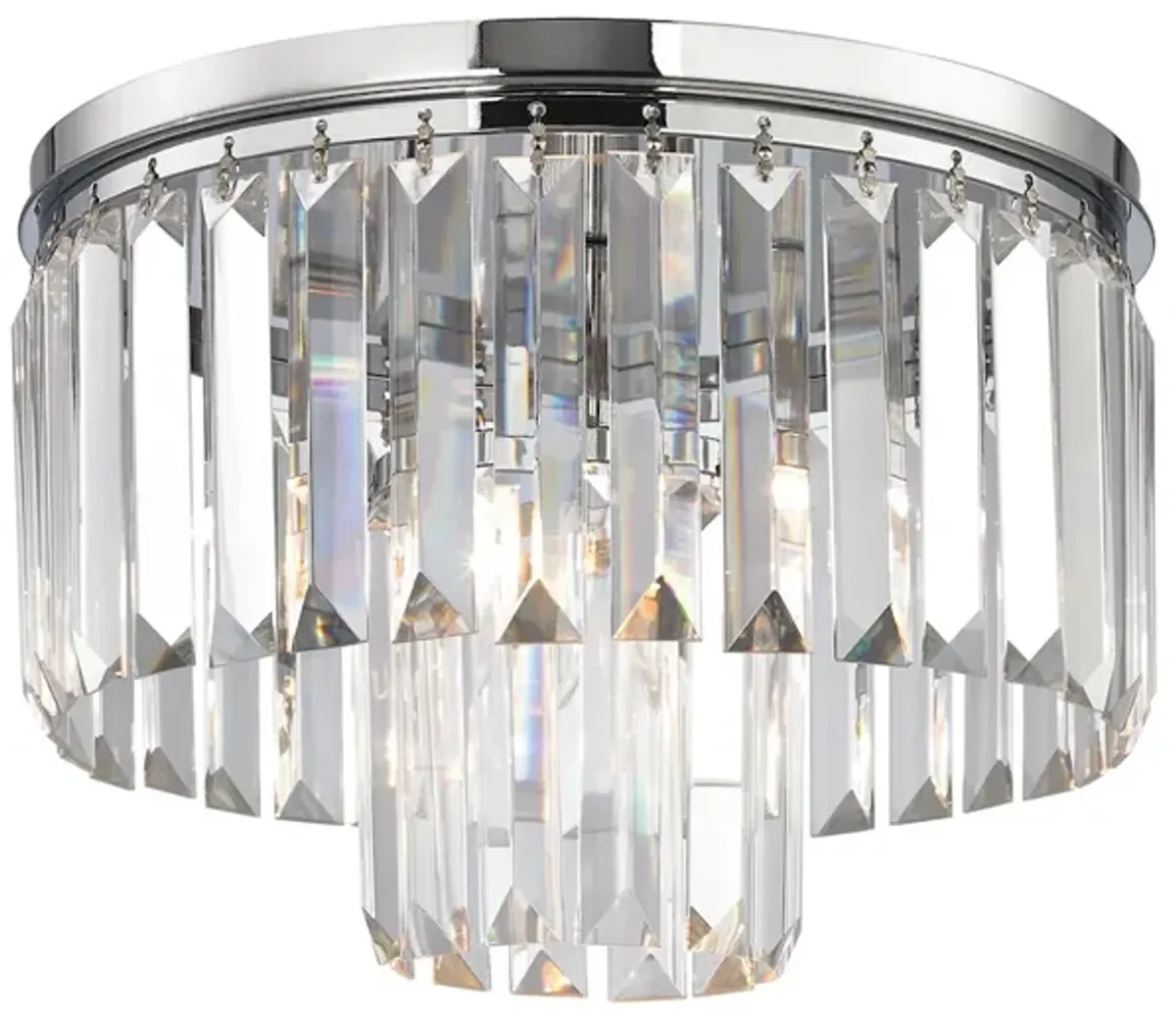 Palacial 12" Wide 1-Light Flush Mount - Polished Chrome