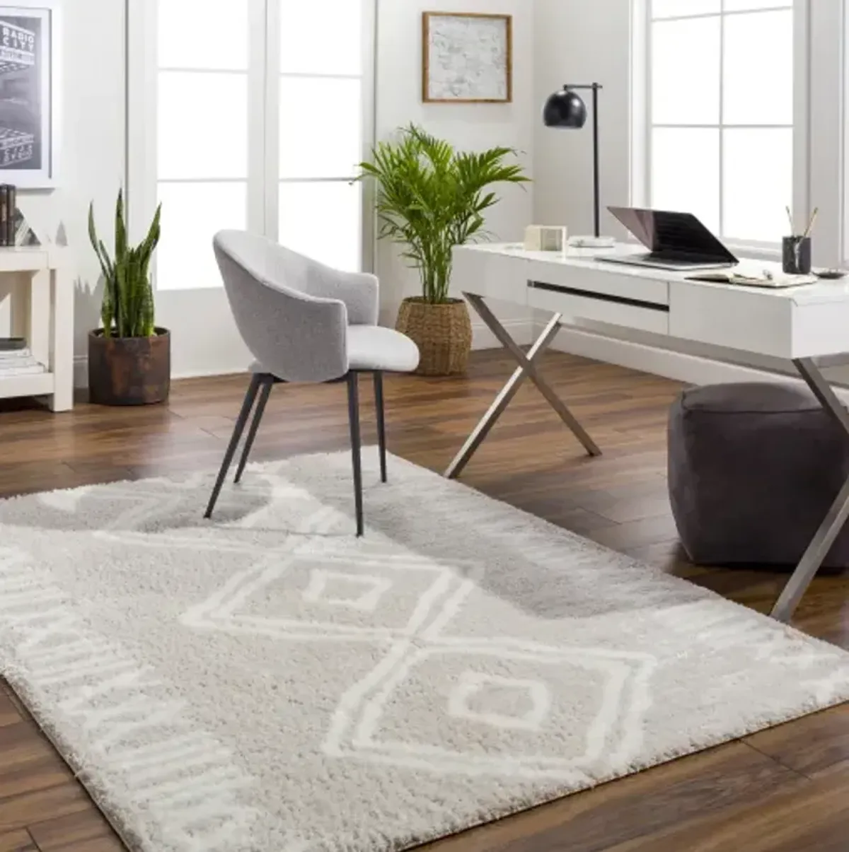 Cloudy Shag CDG-2311 6'7" x 9' Machine Woven Rug