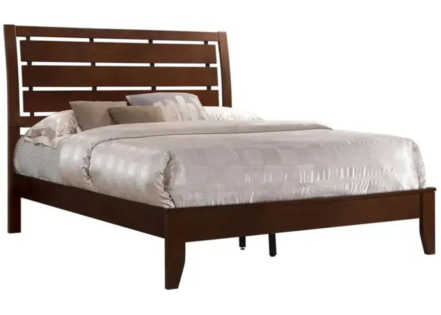 Serenity Eastern King Panel Bed Rich Merlot