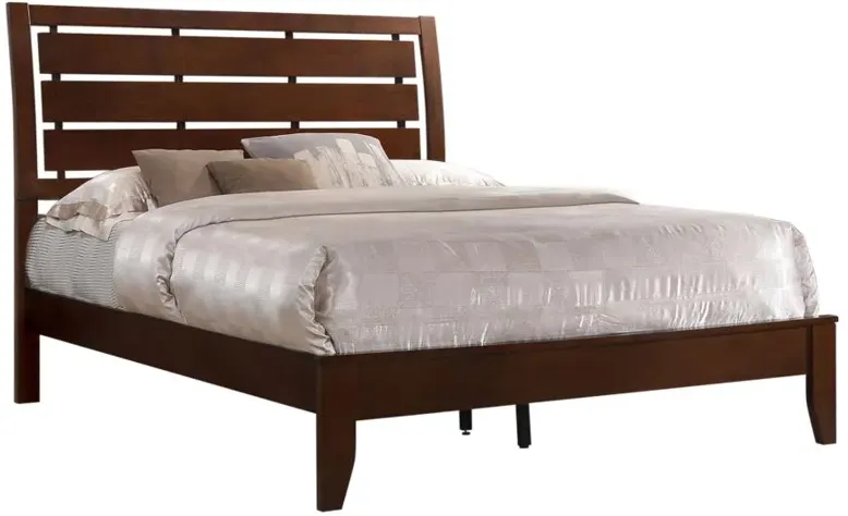 Serenity Eastern King Panel Bed Rich Merlot