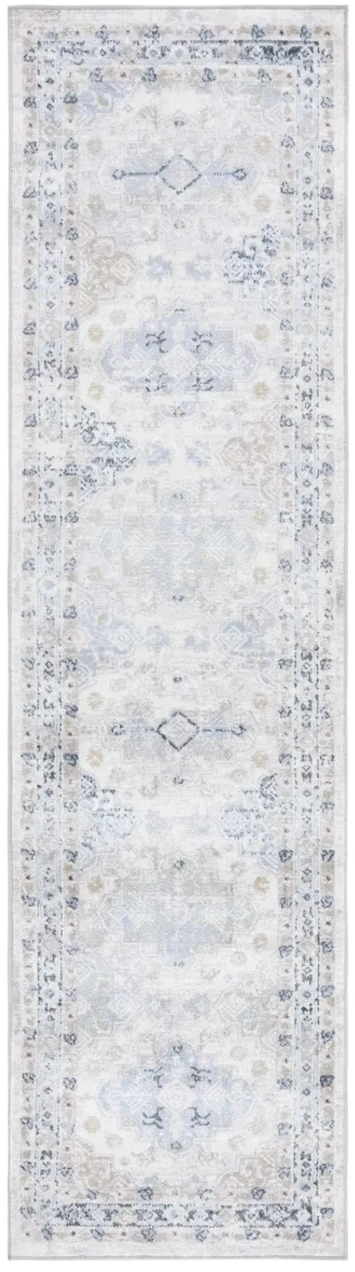 BAYSIDE 116 Blue 2'-2' X 8' Runner Rug