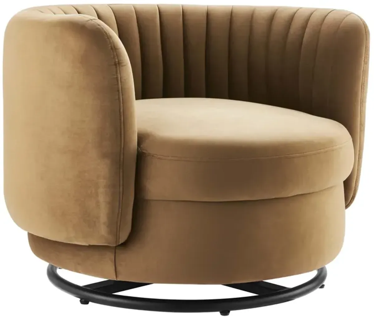 Embrace Tufted Performance Velvet Performance Velvet Swivel Chair