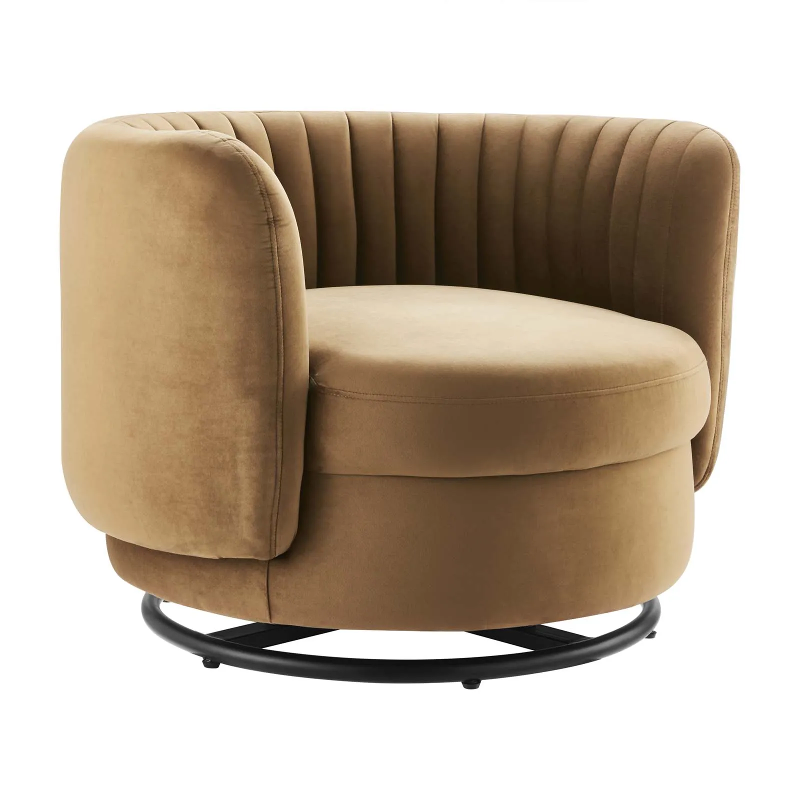 Embrace Tufted Performance Velvet Performance Velvet Swivel Chair