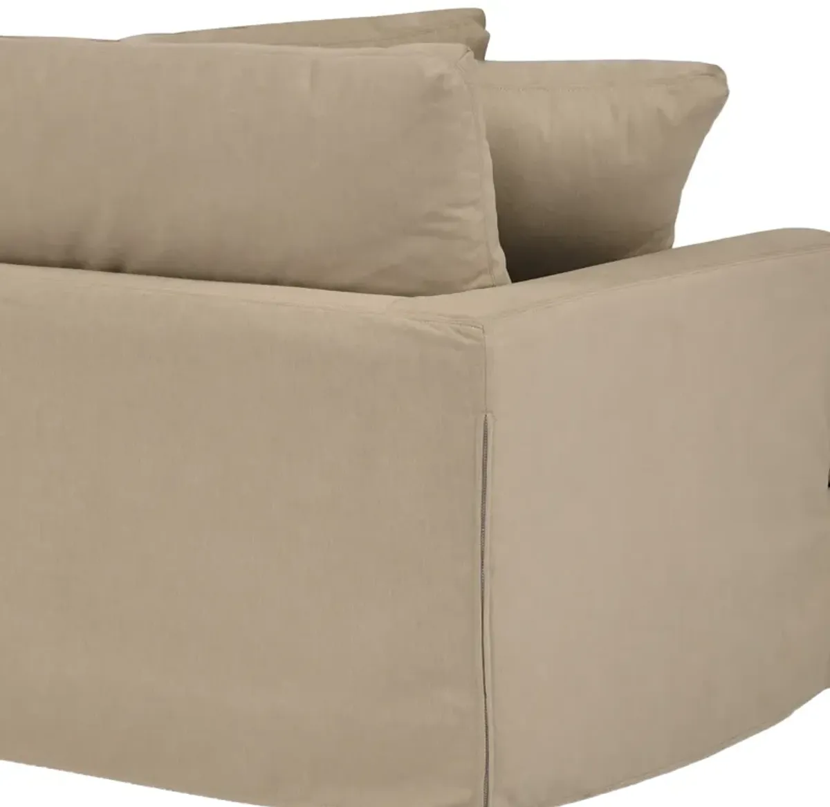 Ciara 93" Upholstered Sofa in Sahara Brown