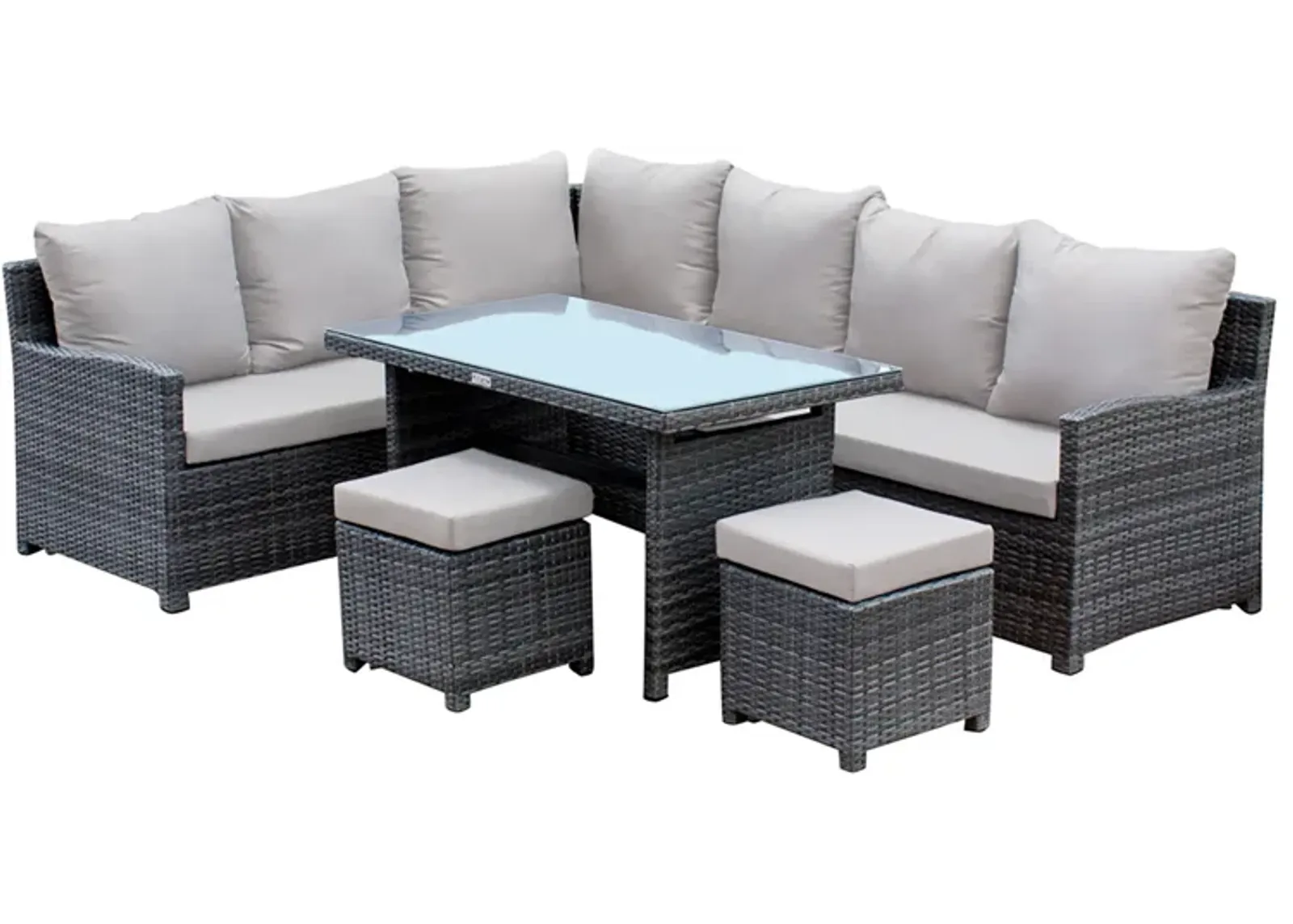 Ultra 5-Piece Sectional Dining Set with Cushions