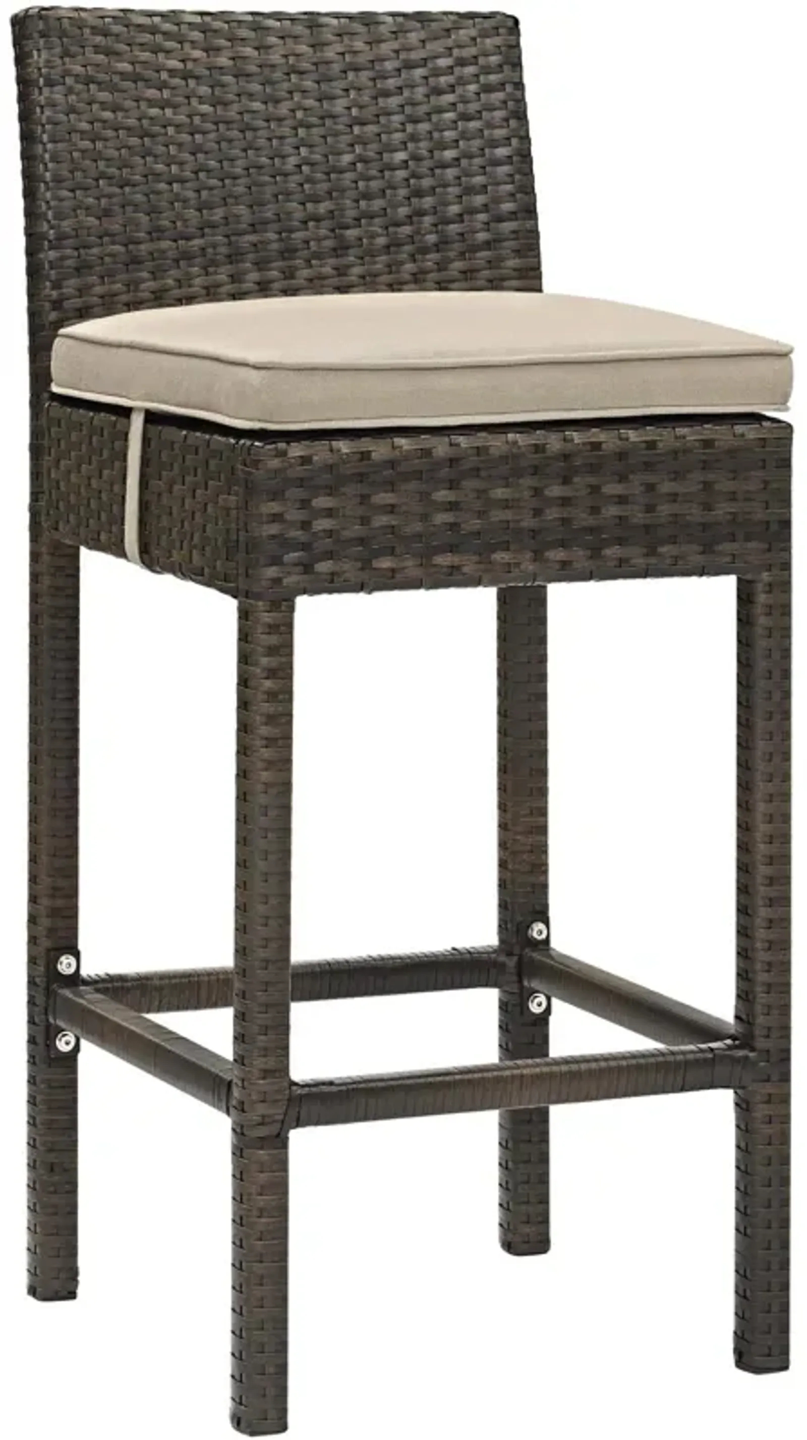 Conduit Outdoor Patio Wicker Rattan Bar Stool