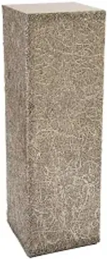 string theory pedestal, silver leaf, lg