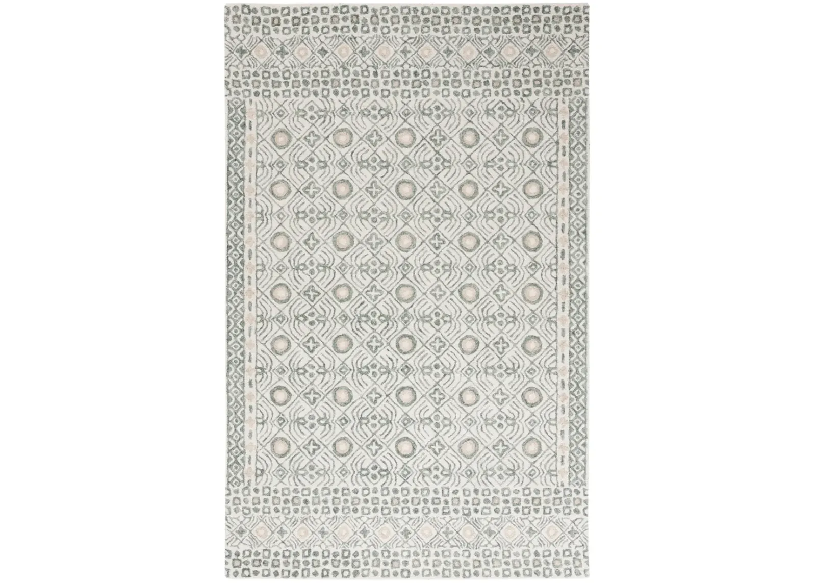 MICRO-LOOP 801 IVORY  8' x 10' Large Rectangle Rug