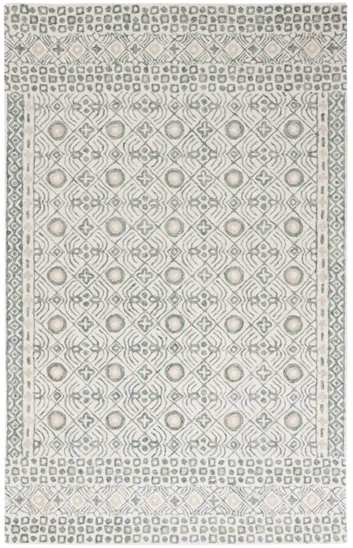 MICRO-LOOP 801 IVORY  8' x 10' Large Rectangle Rug