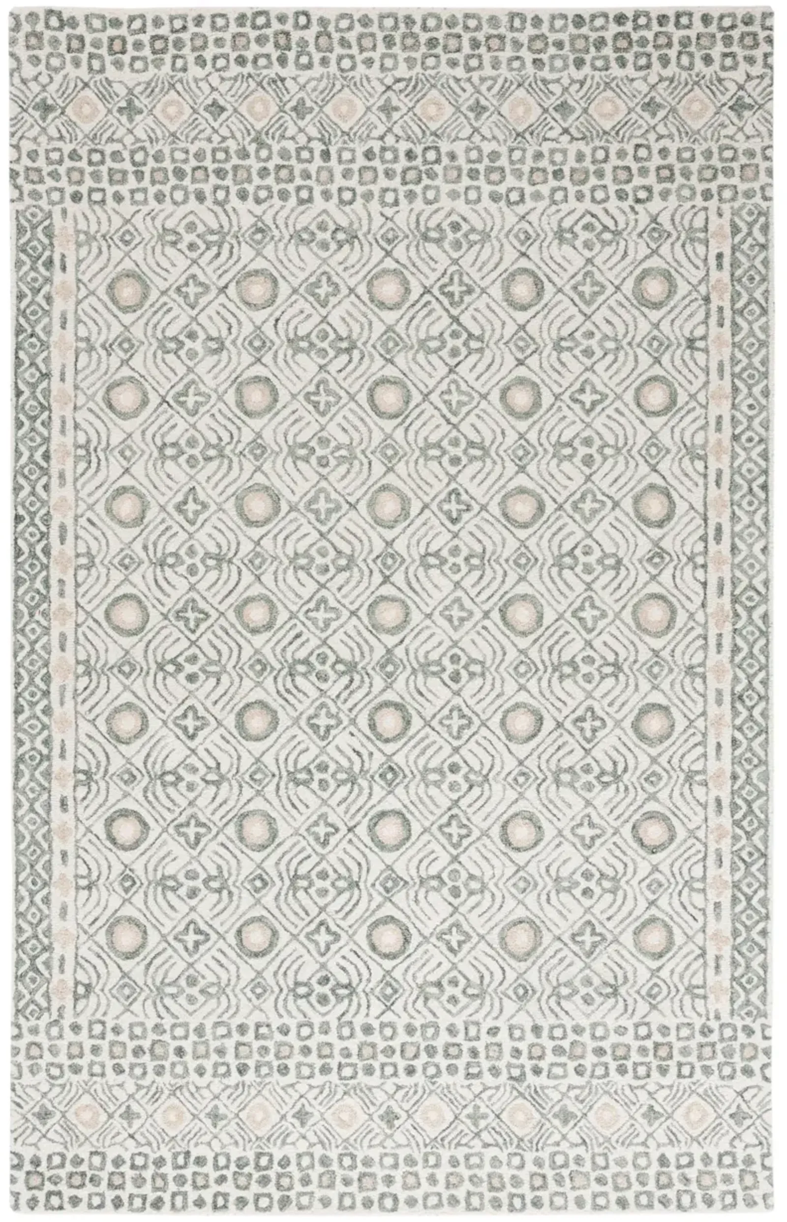 MICRO-LOOP 801 IVORY  8' x 10' Large Rectangle Rug