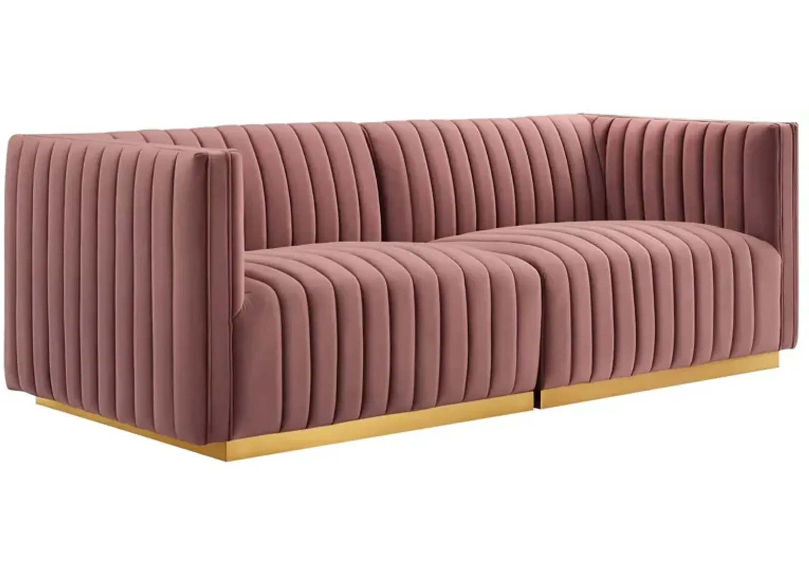 Conjure Channel Tufted Performance Velvet Loveseat