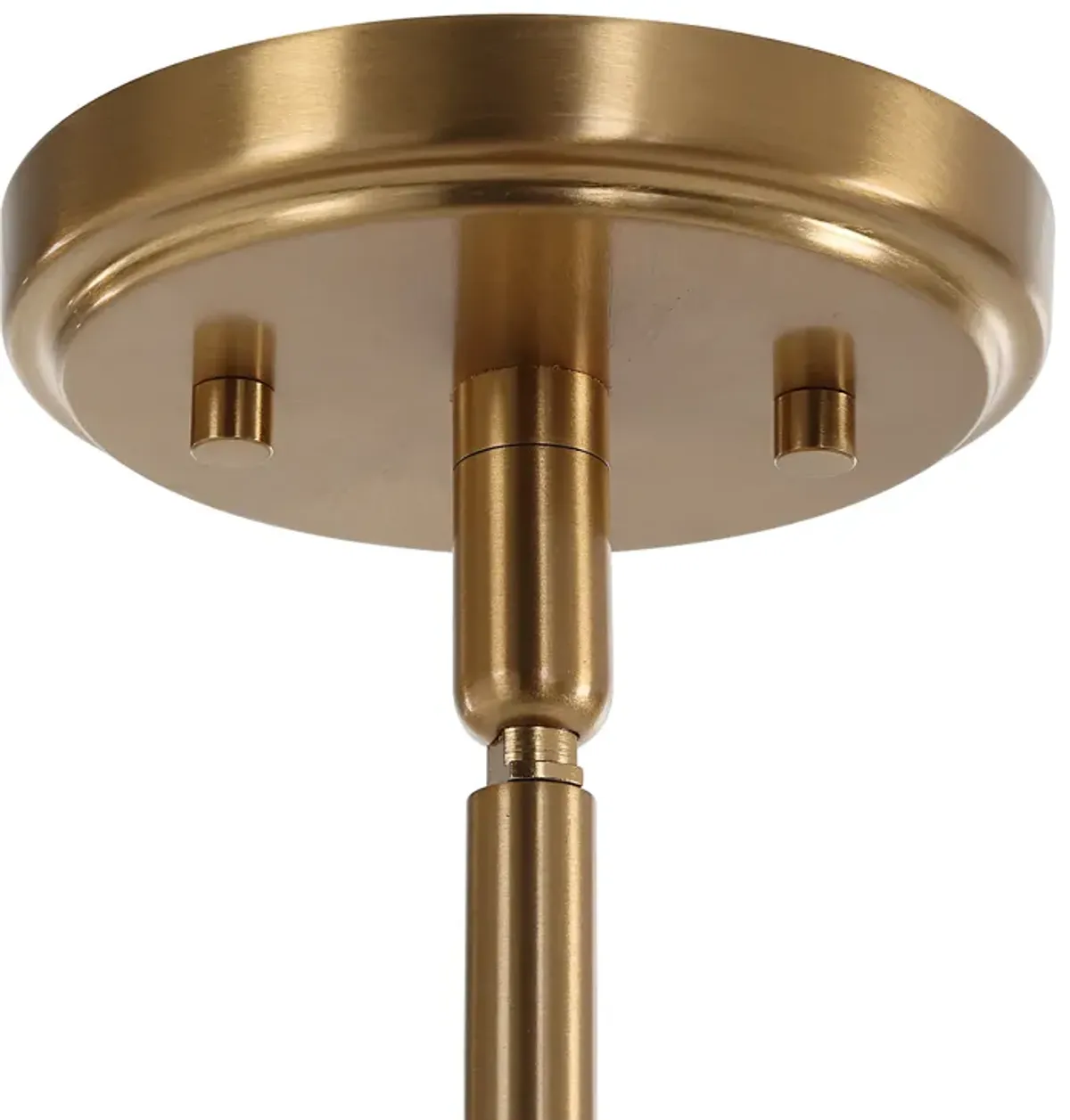 Lassen 8 Light Brass Chandelier