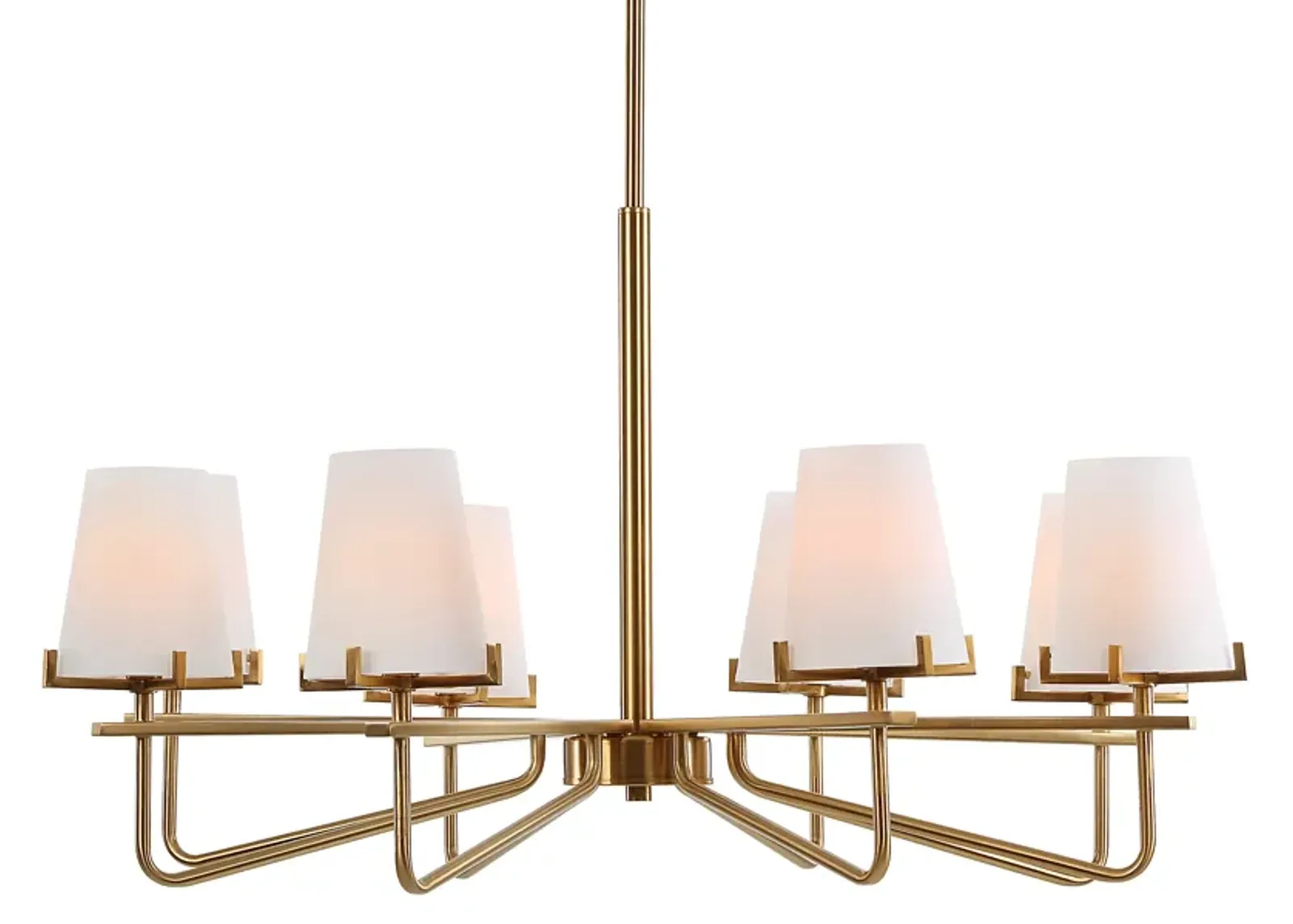 Lassen 8 Light Brass Chandelier