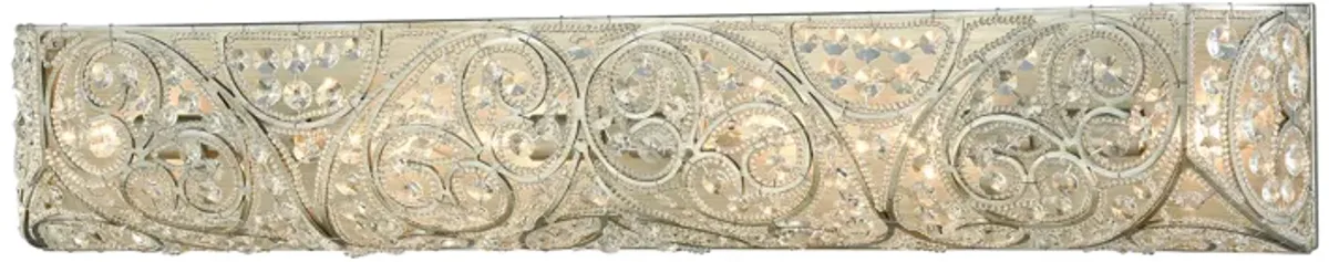 Andalusia 34" Wide 6-Light Vanity Light - Aged Silver