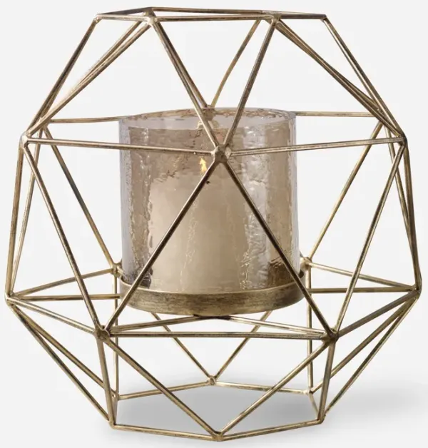 Myah Geometric Gold Candleholder