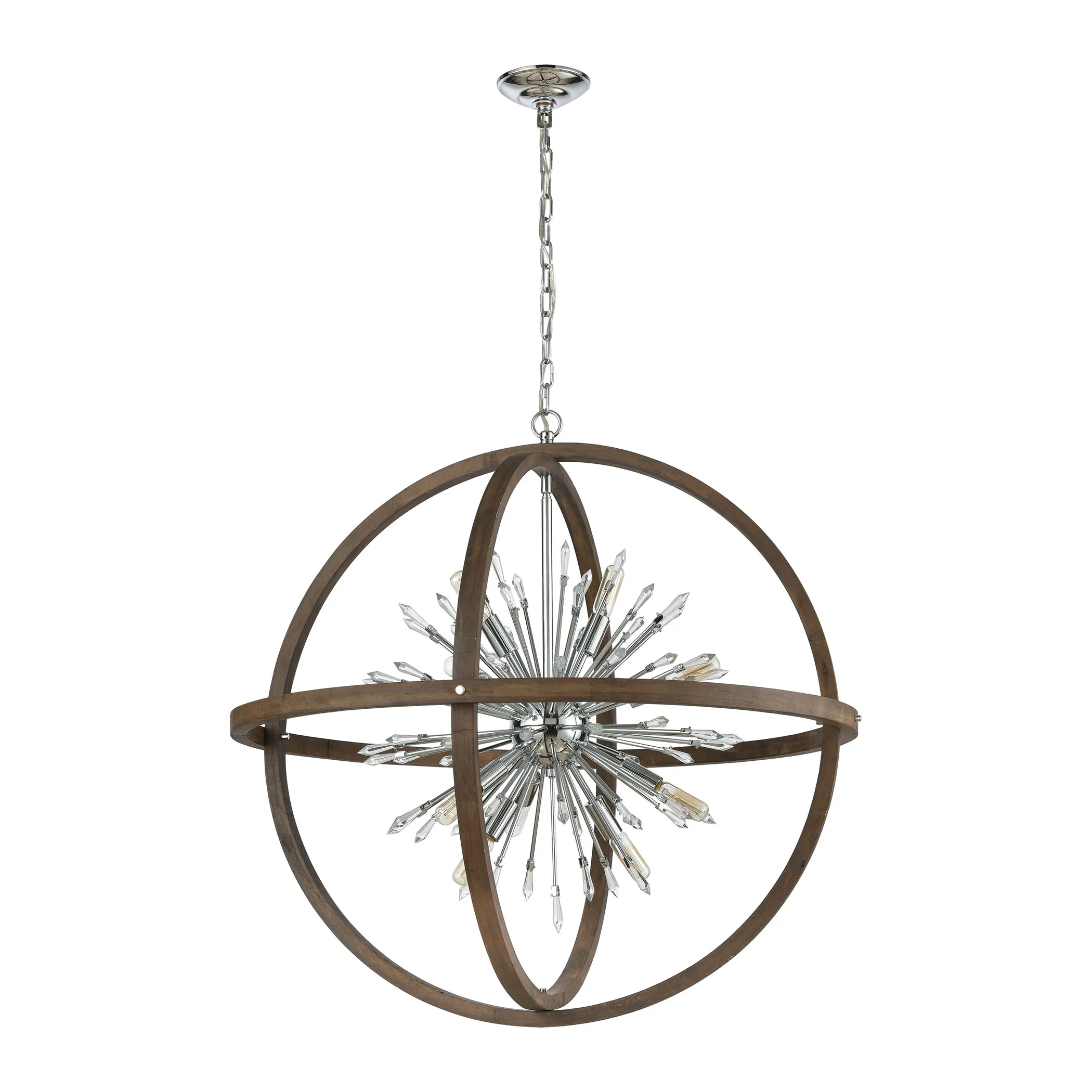 Morning Star 19.5" Wide 6-Light Pendant - Chrome