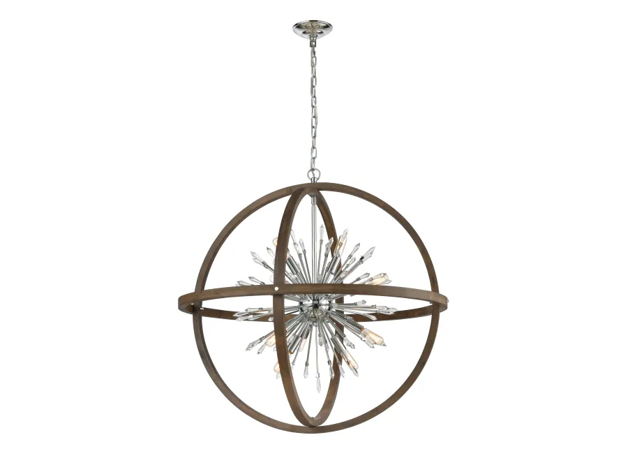 Morning Star 19.5" Wide 6-Light Pendant - Chrome