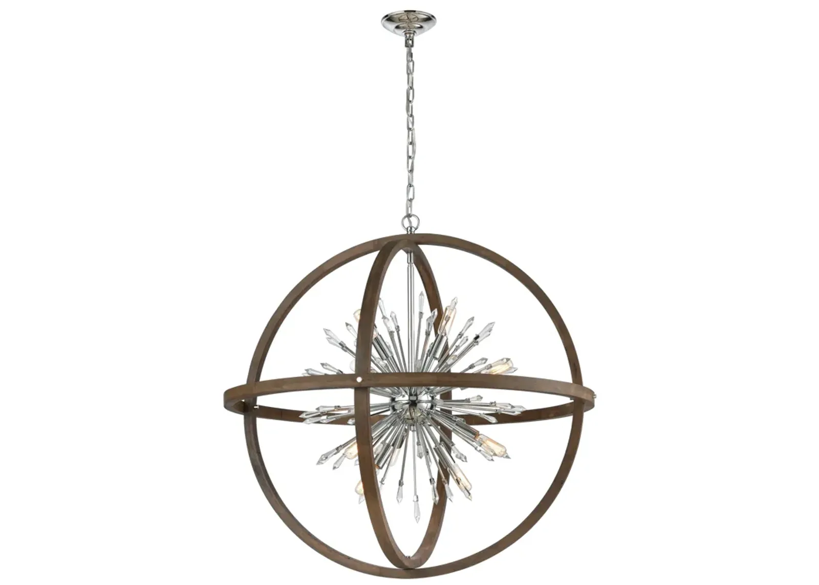 Morning Star 19.5" Wide 6-Light Pendant - Chrome