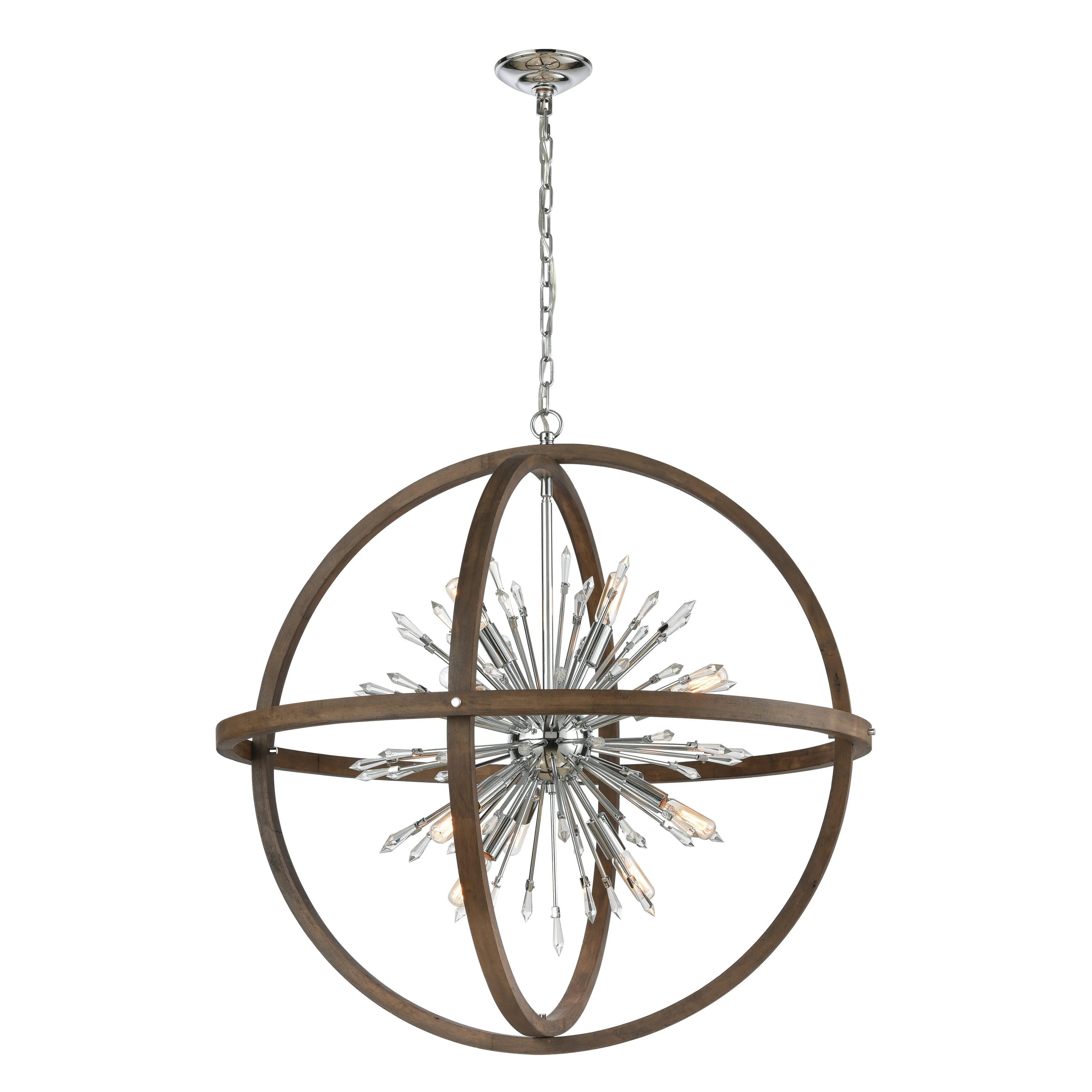 Morning Star 19.5" Wide 6-Light Pendant - Chrome