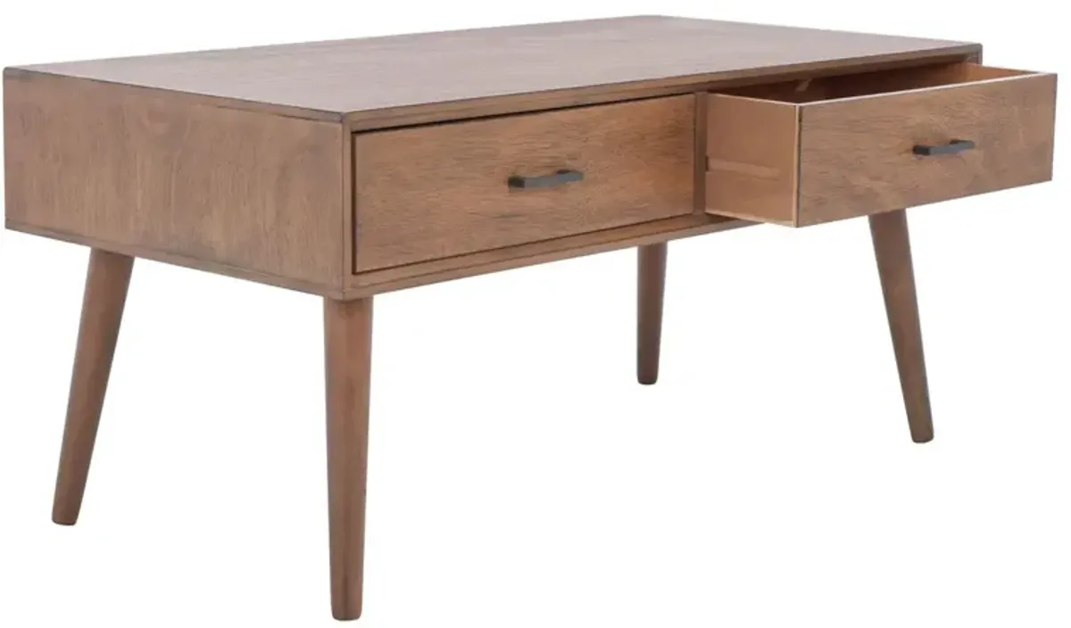 Mozart Mid Century 2 Drawer Coffee Table