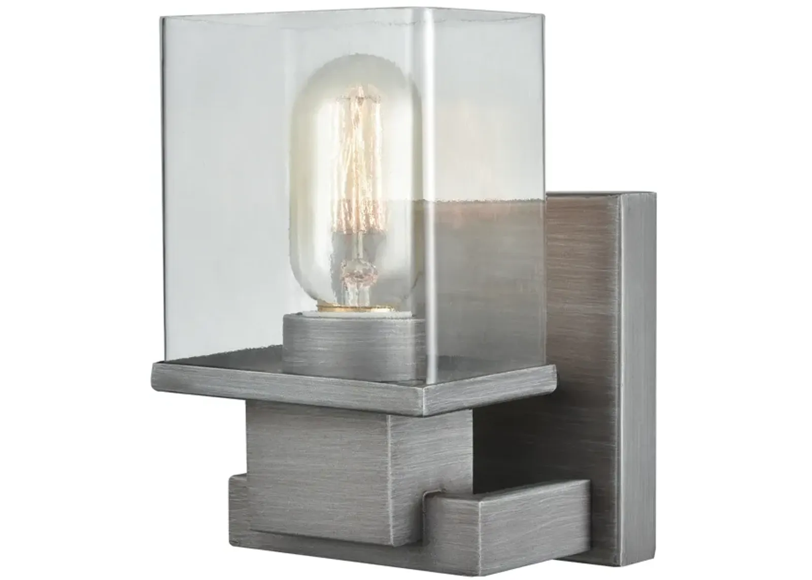 Hotelier 5" Wide 1-Light Vanity Light - Weathered Zinc