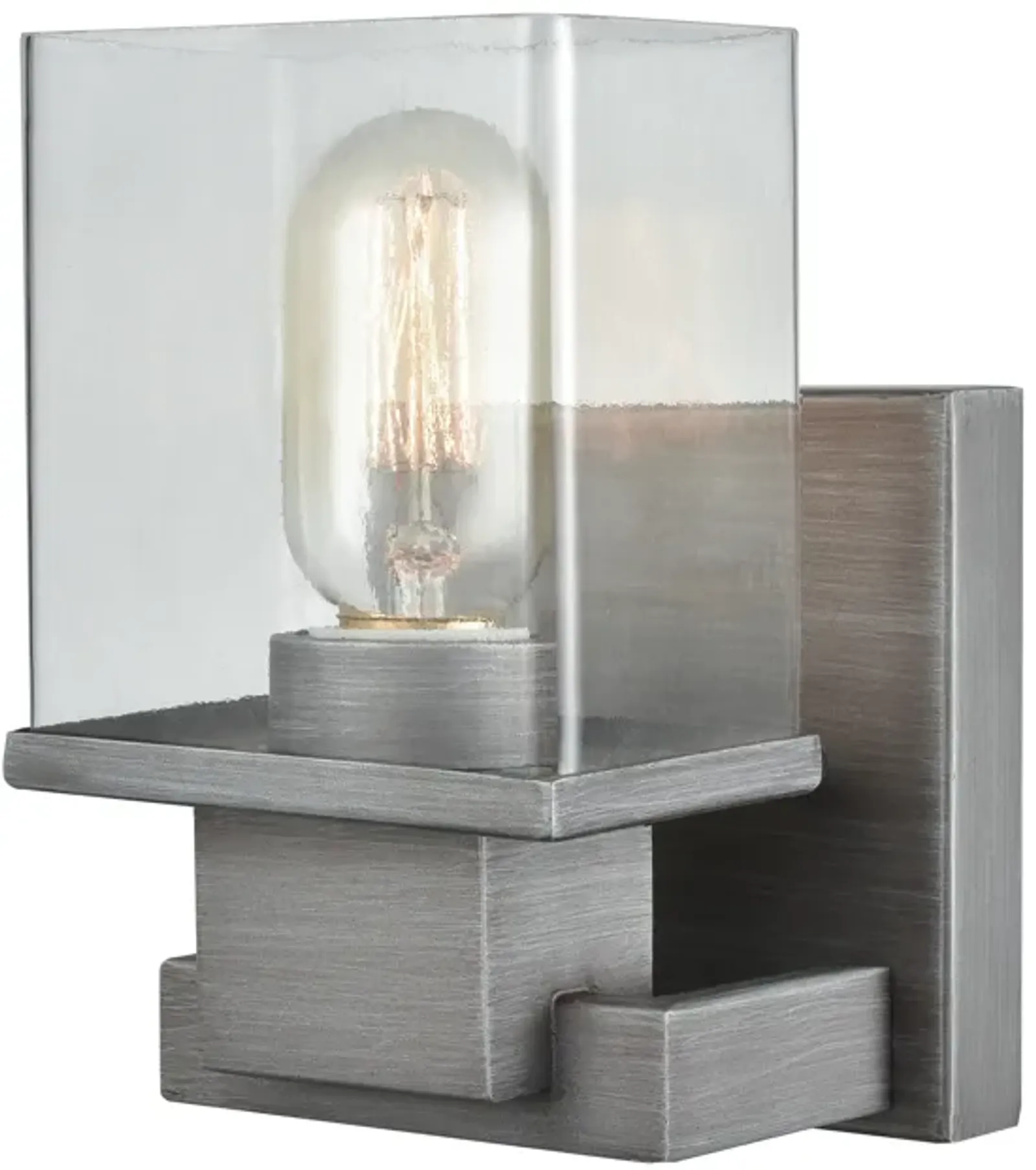 Hotelier 5" Wide 1-Light Vanity Light - Weathered Zinc