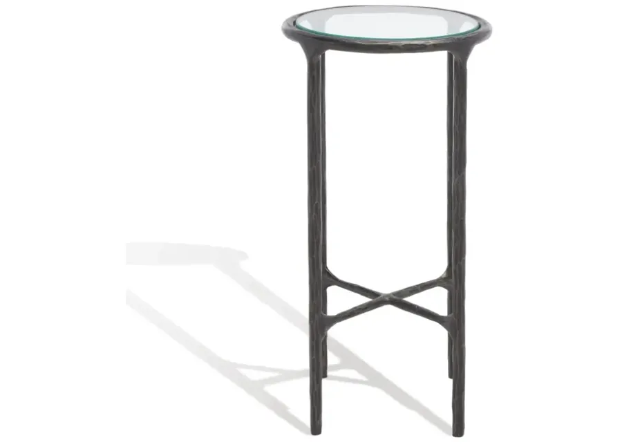 Jessa Metal Tall Round End Table