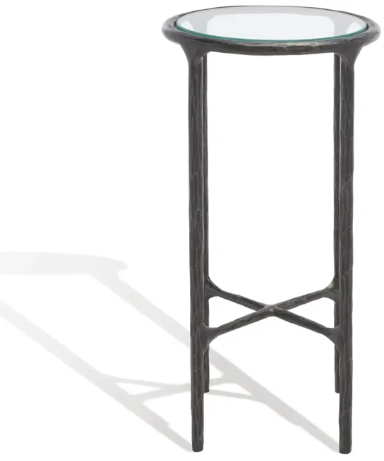 Jessa Metal Tall Round End Table