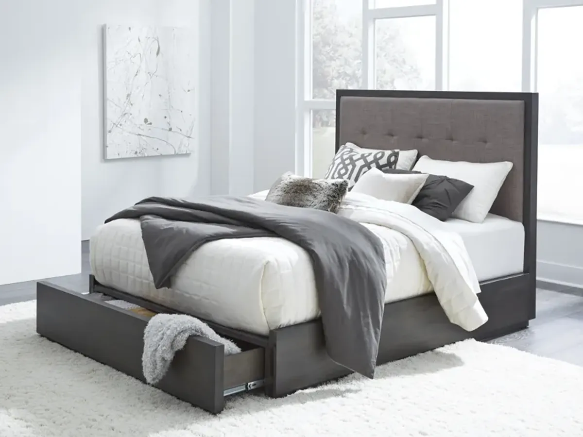 Oxford King-Size Storage Bed in Dolphin