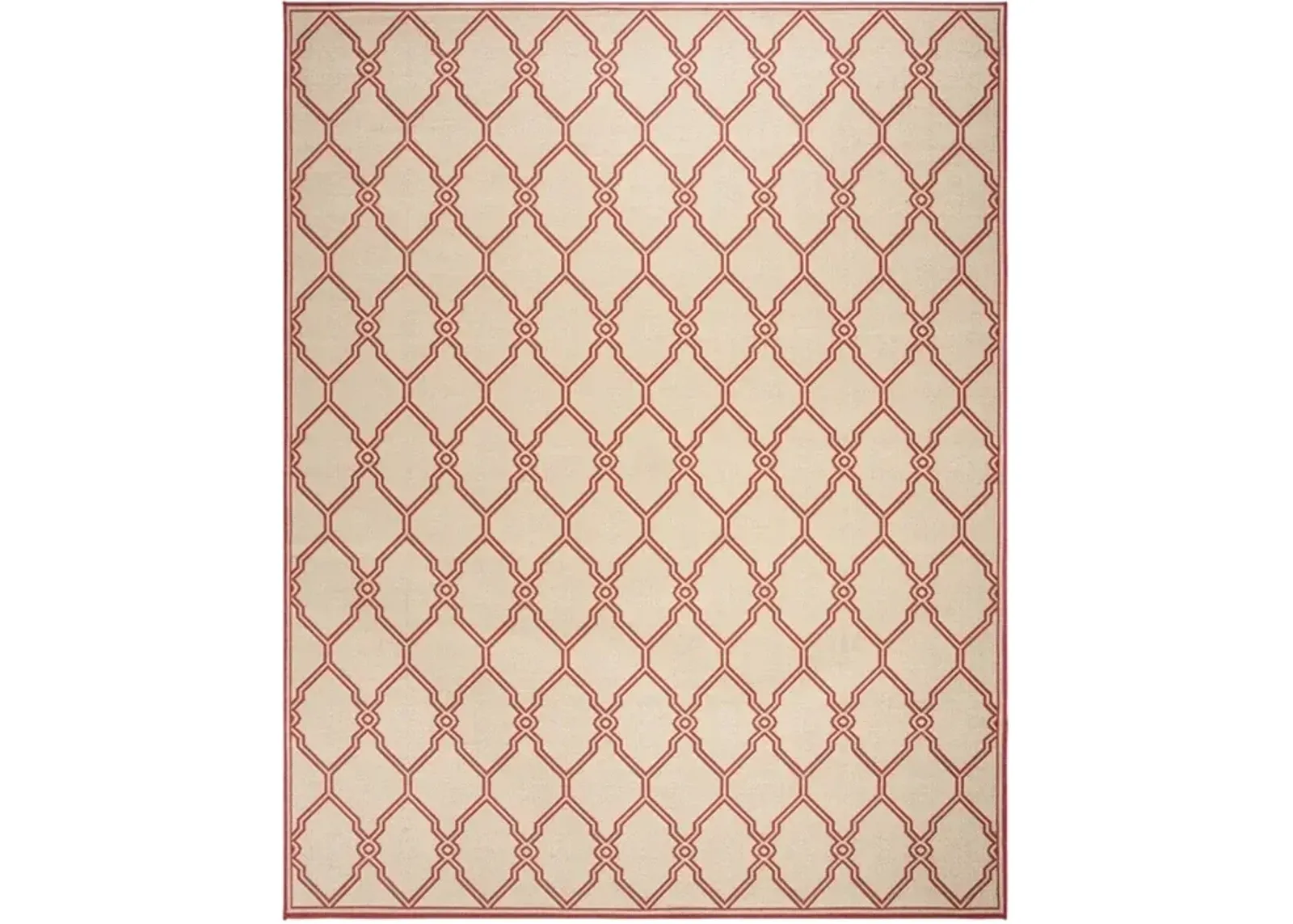 LINDEN 124 Collection LND124Q-9 Red / Creme 9' X 12'