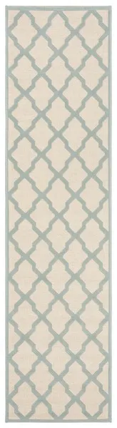 LINDEN 122 Collection LND122L-28 Cream / Aqua 2'-2" X 8'