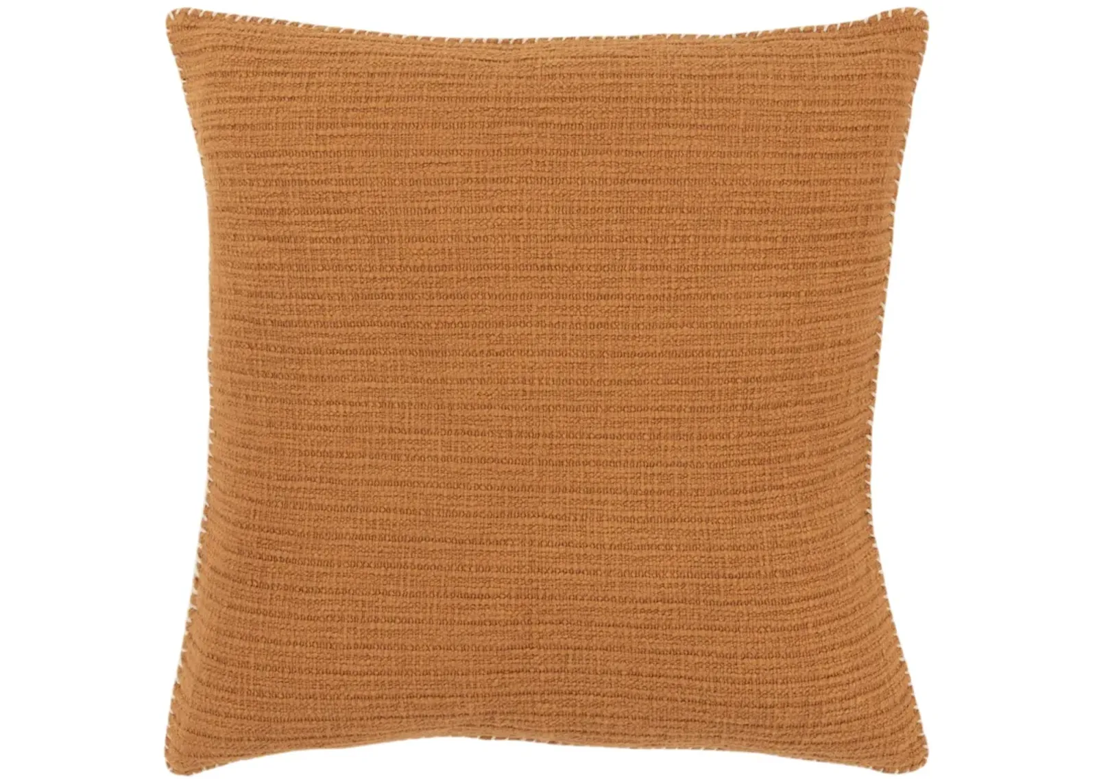 Stripe Patterned Solid Light Orange Pillow