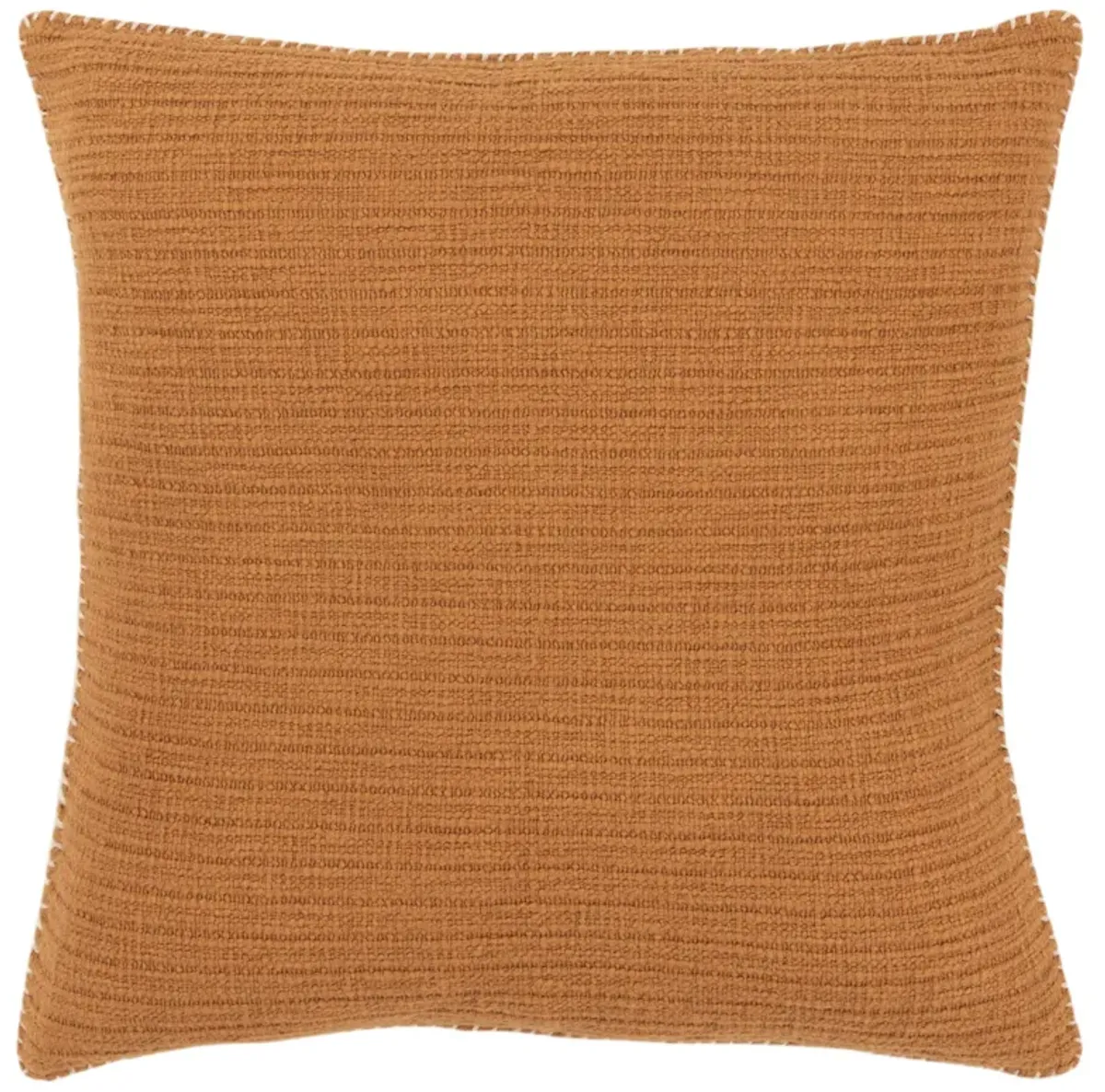 Stripe Patterned Solid Light Orange Pillow