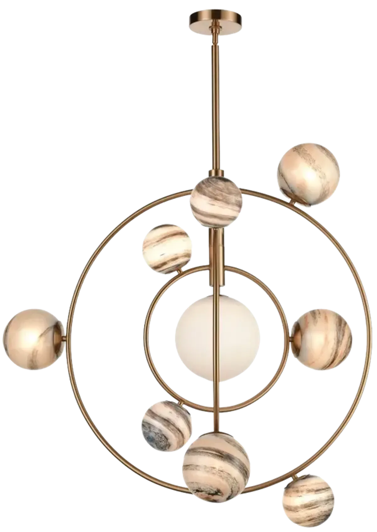 Orbital 35" Wide 10-Light Chandelier - Gray