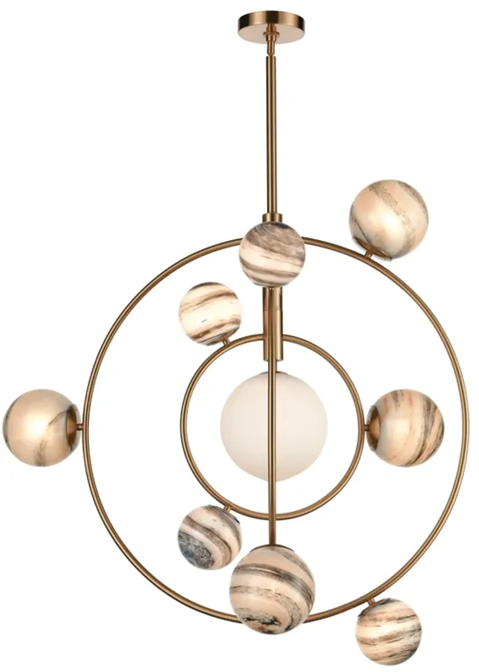 Orbital 35" Wide 10-Light Chandelier - Gray