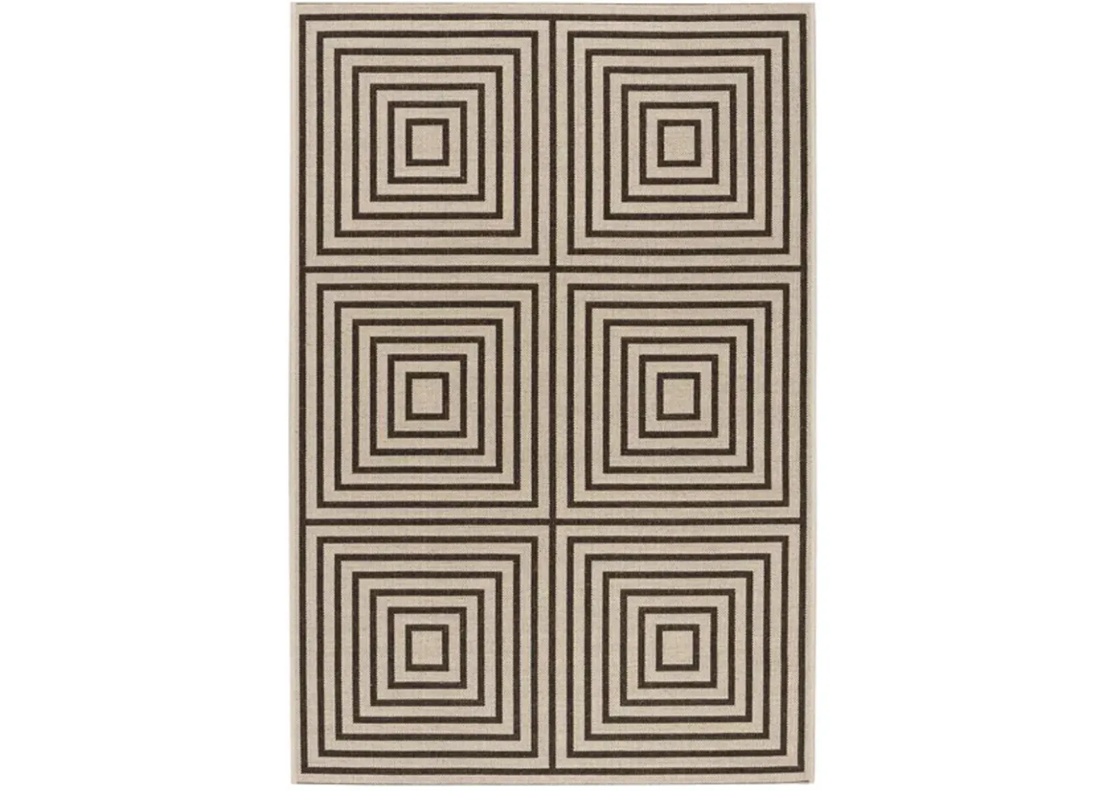 BEACH HOUSE Collection BHS123U-4 Creme / Brown 4' X 6'