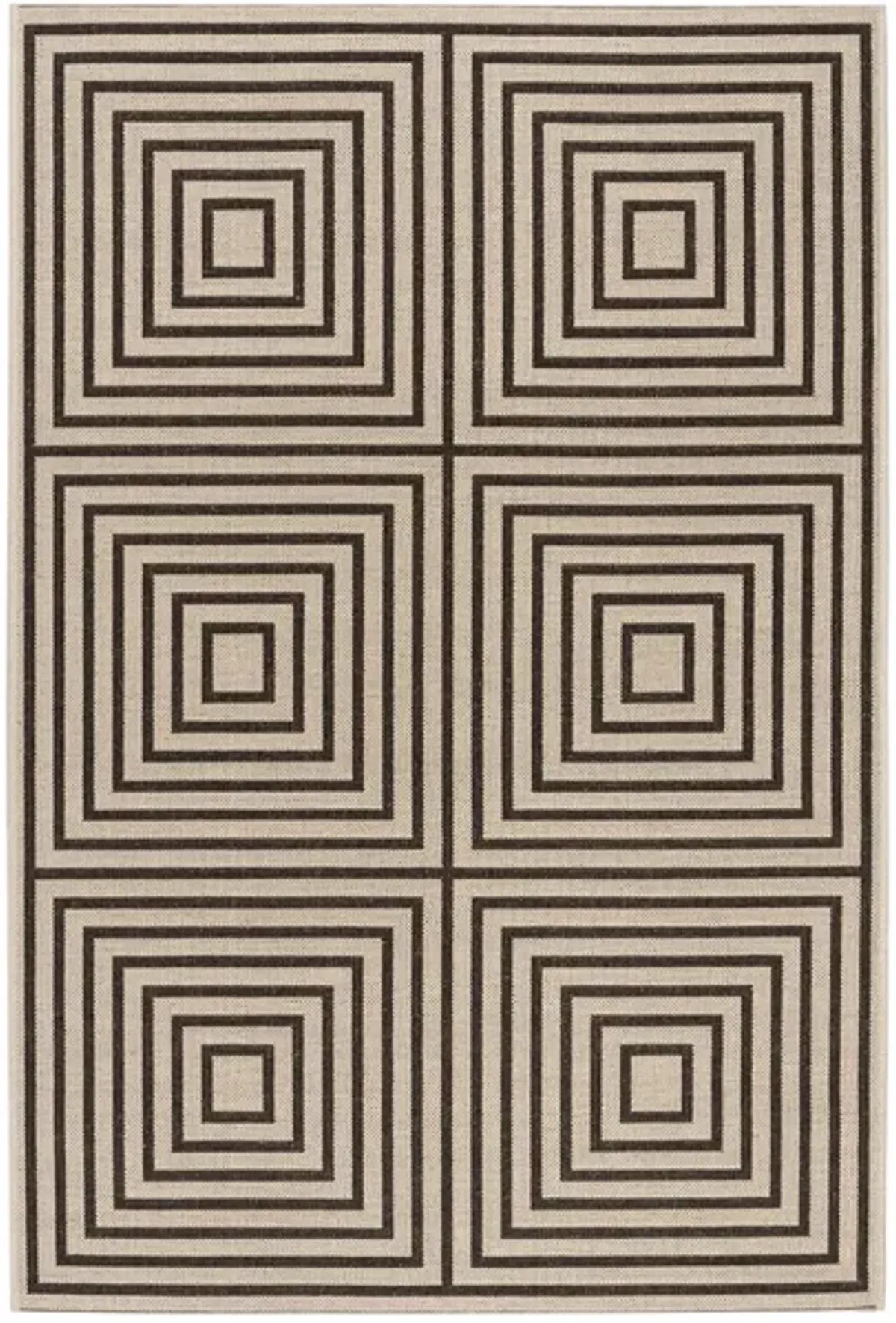 BEACH HOUSE Collection BHS123U-4 Creme / Brown 4' X 6'