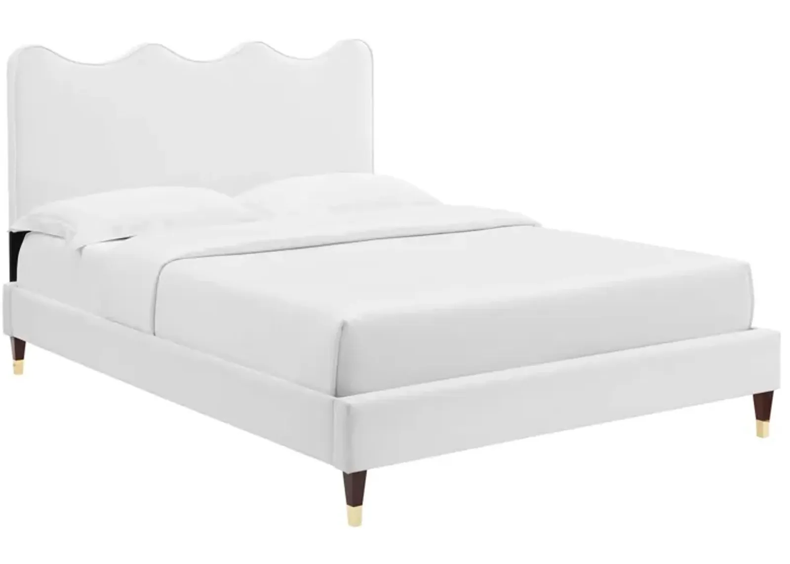 Current Performance Velvet Queen Platform Bed