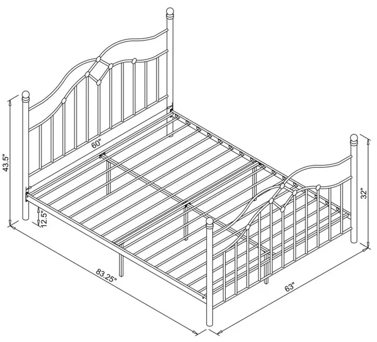 Klossen Queen Platform Bed Black