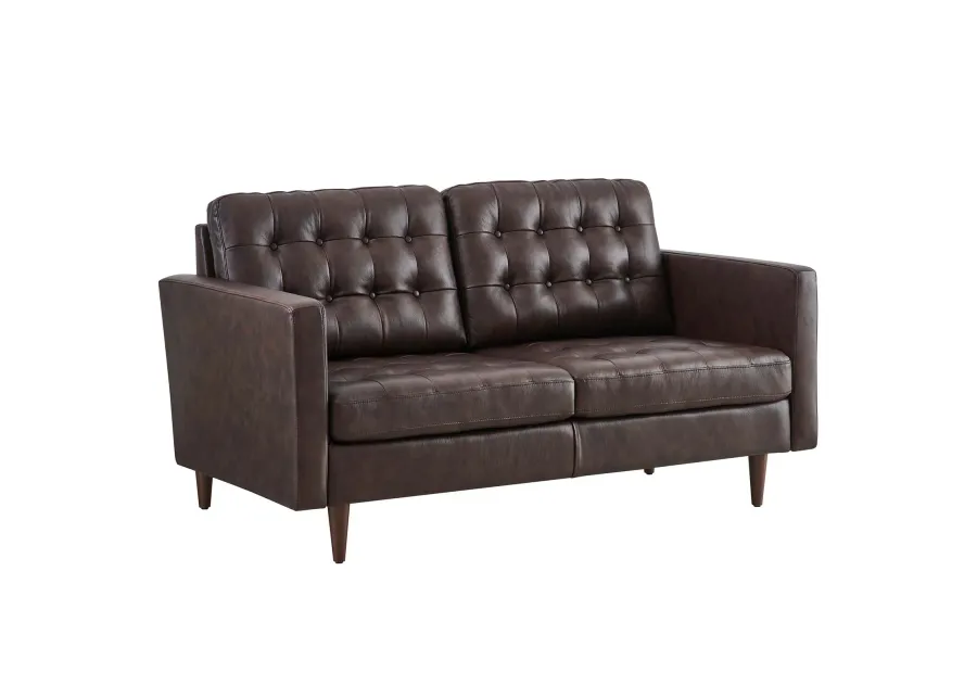 Exalt Tufted Vegan Leather Loveseat