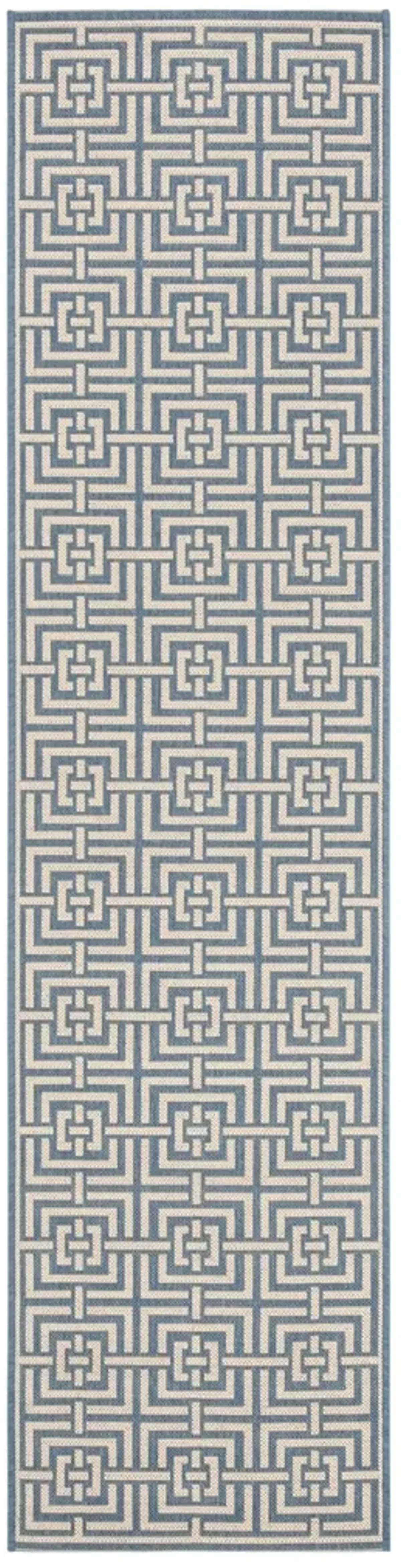 BEACH HOUSE 128 Blue 2'-2' X 12' Runner Rug