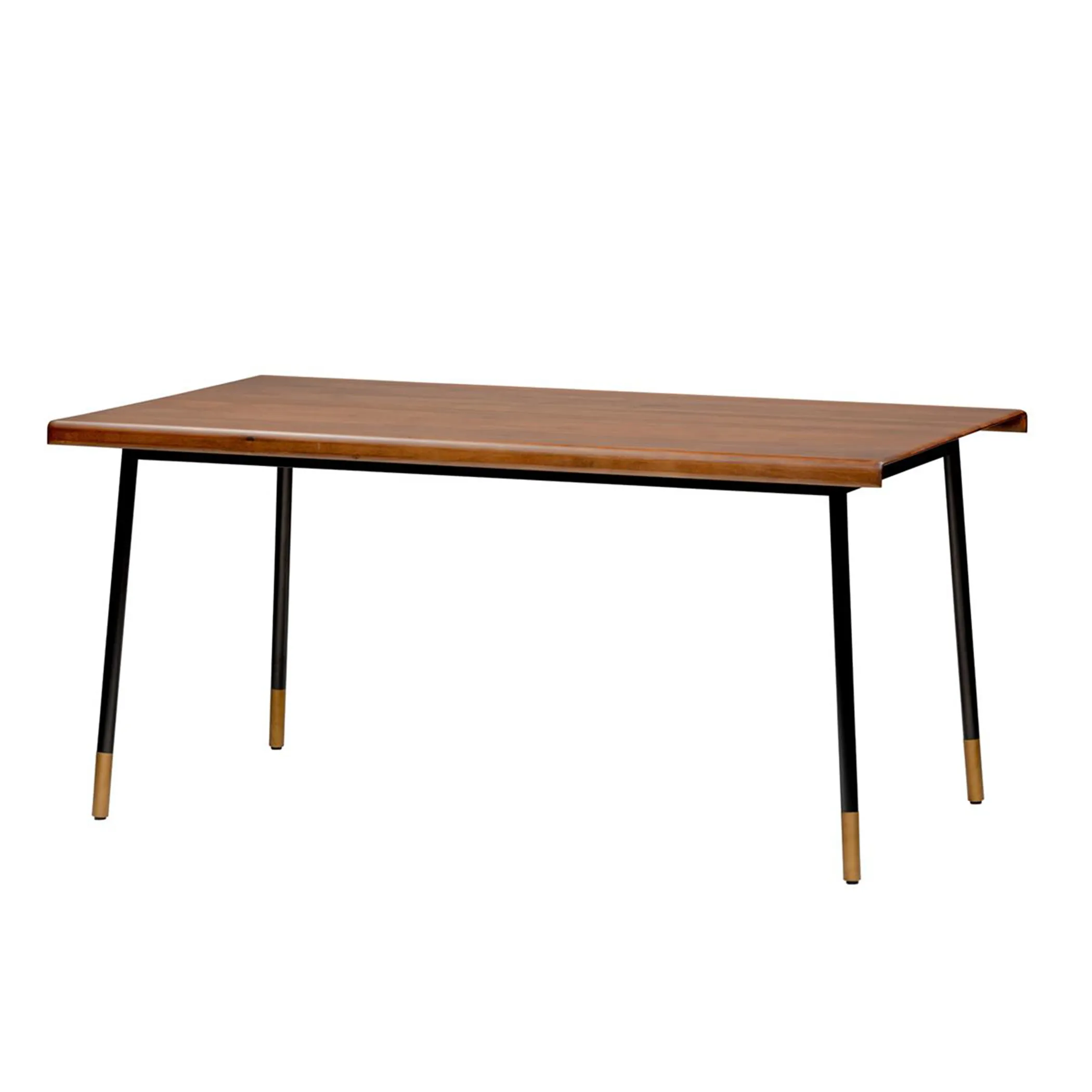 Miriam 71" Dining Table in Brown with Black Legs