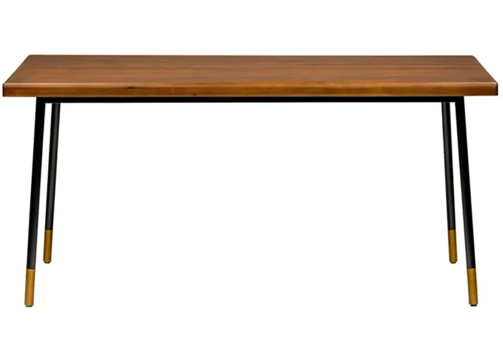 Miriam 71" Dining Table in Brown with Black Legs