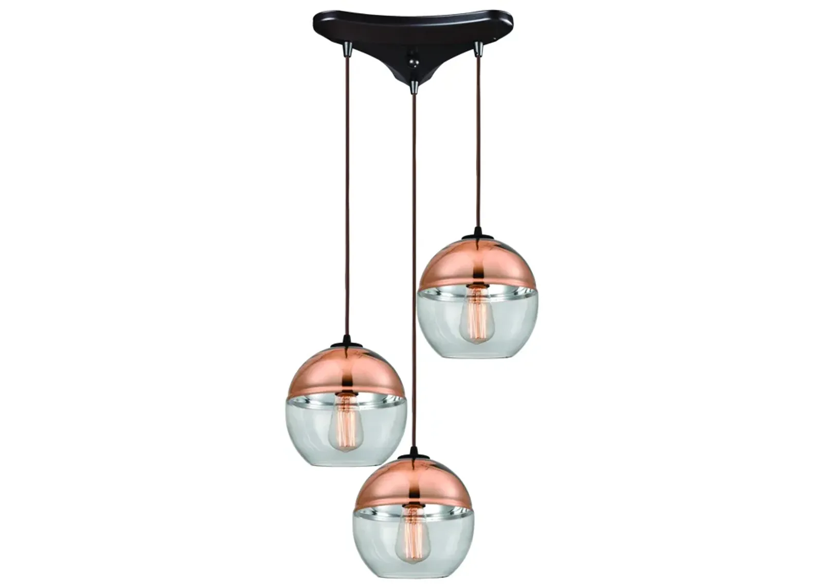 Revelo 17" Wide 3-Light Multi Pendant - Oil Rubbed Bronze