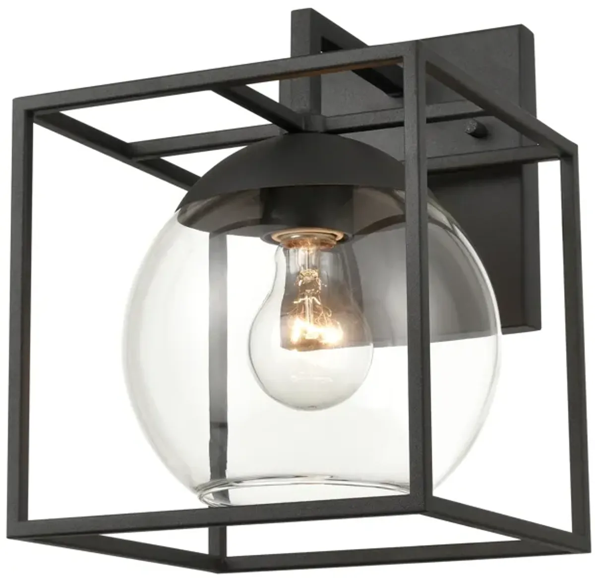 Cubed 11" High 1-Light Outdoor Sconce - Charcoal