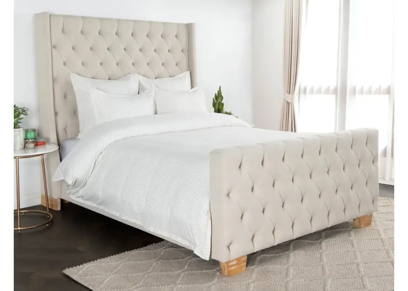 Karina Ivory Gray Queen Duvet 92x90