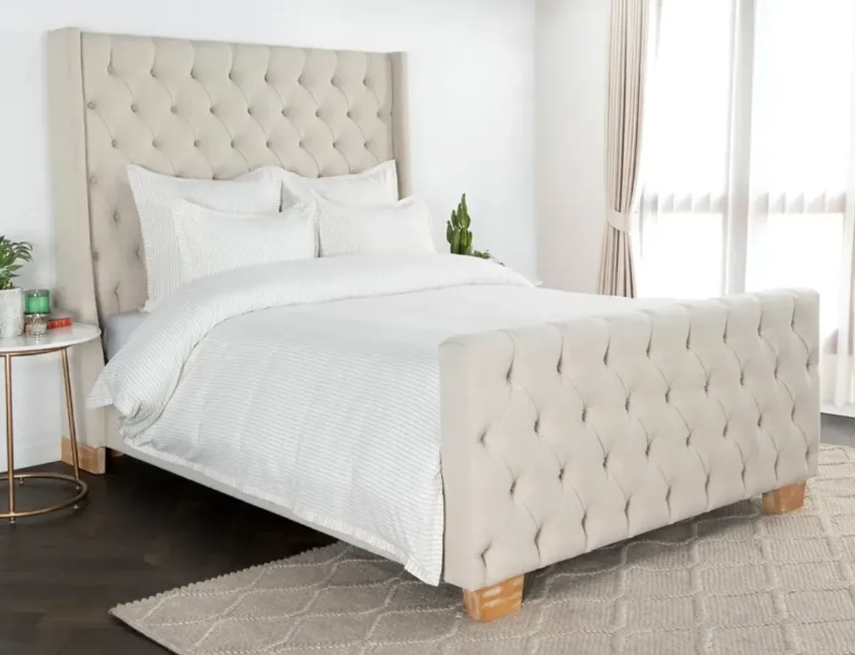 Karina Ivory Gray Queen Duvet 92x90