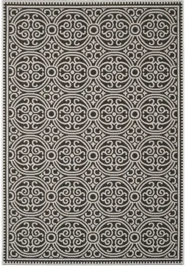 LINDEN 134 Collection LND134A-5 Light Grey / Charcoal 5'-3" X 7'-6"